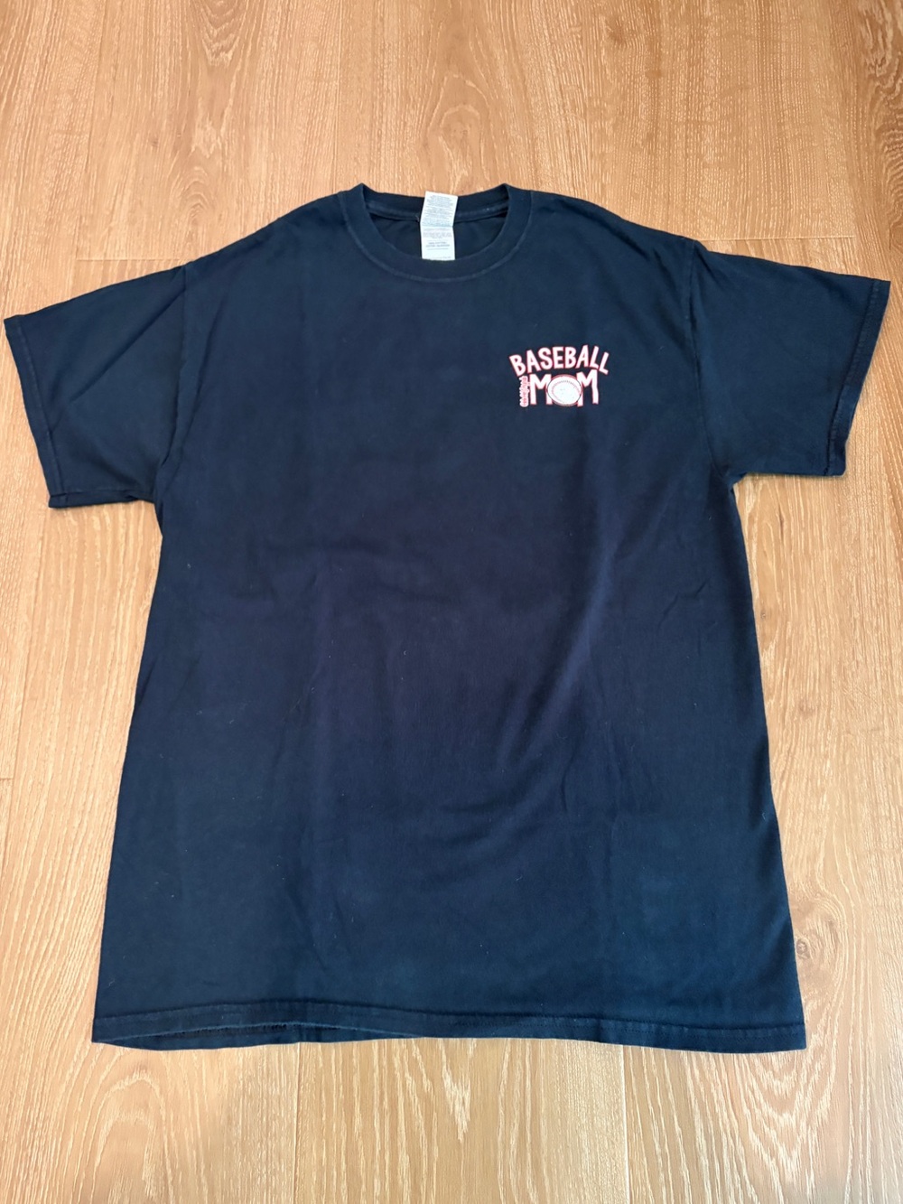 Women’s Medium Baseball Mom Graphic T Shirt Navy Sports Game Day Tee
